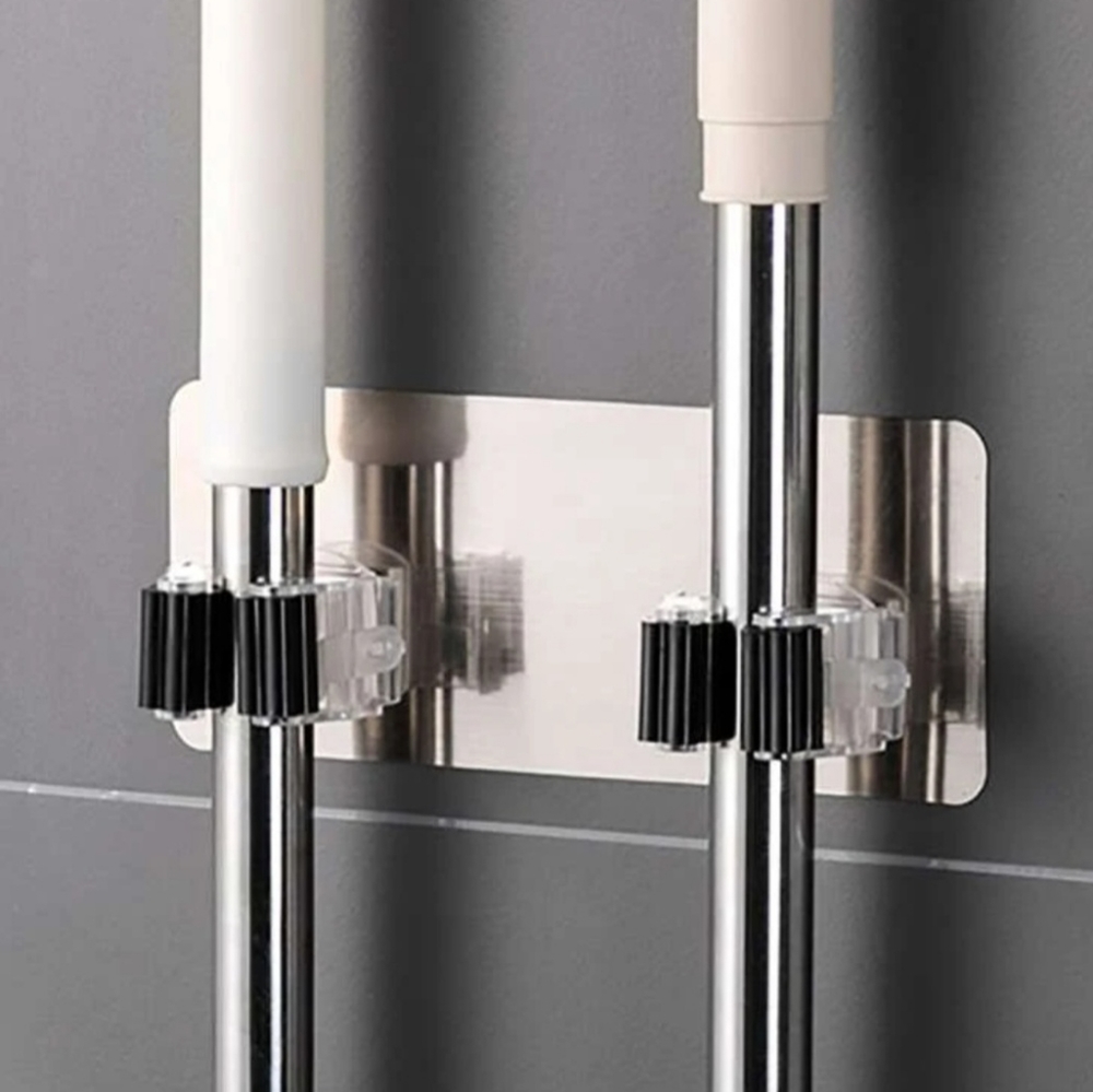 BEZOX Mop Holder, Wall Mount Broom Organizer Gripper